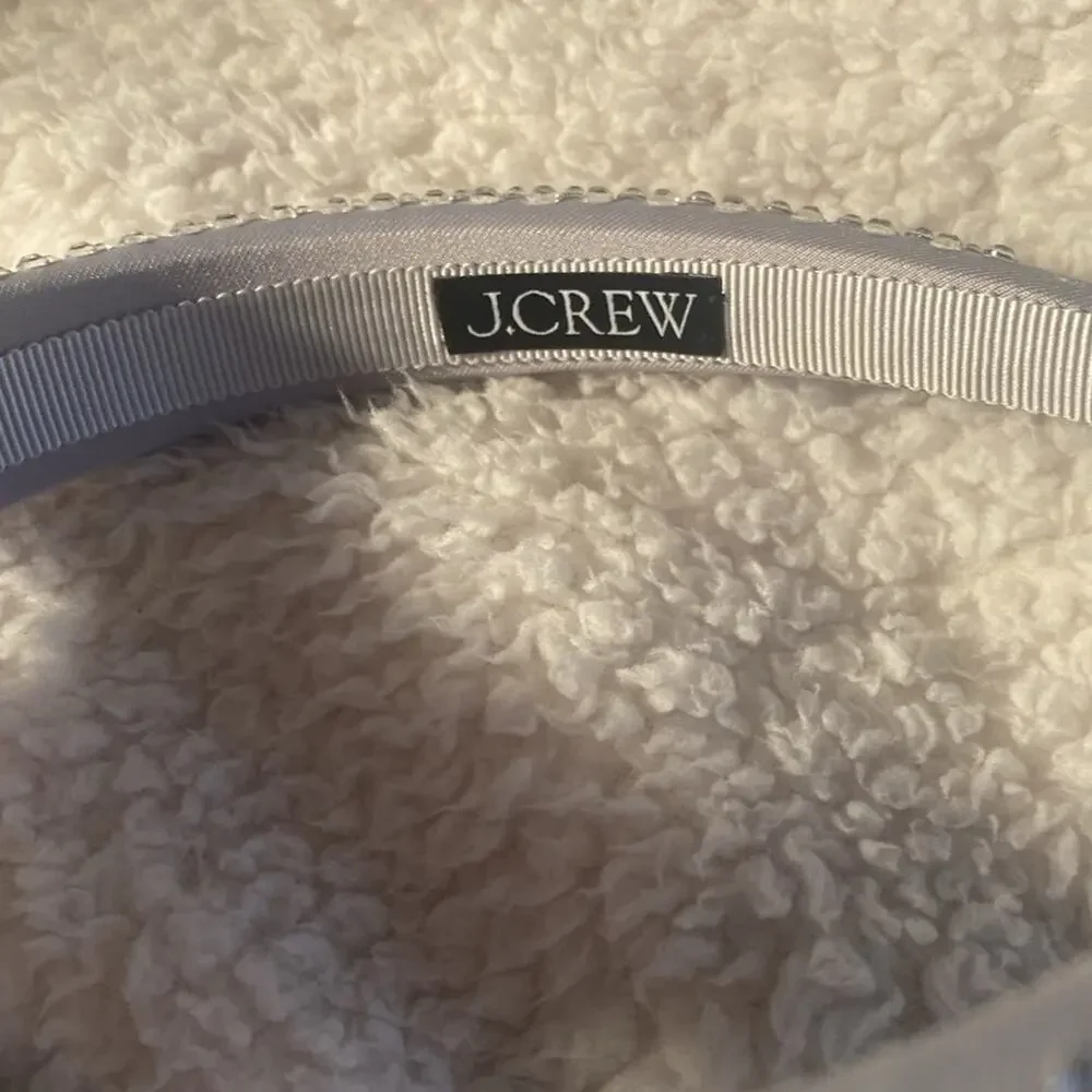 J.Crew silver mirror Rhinestone-studded headband